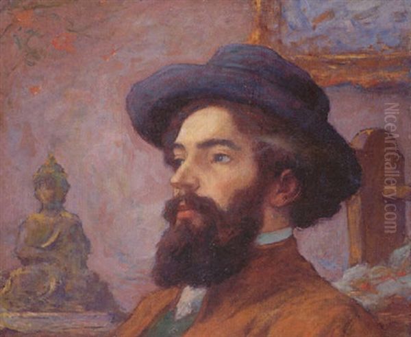 Portrait D'artiste Au Bouddha by Claude Emile Schuffenecker