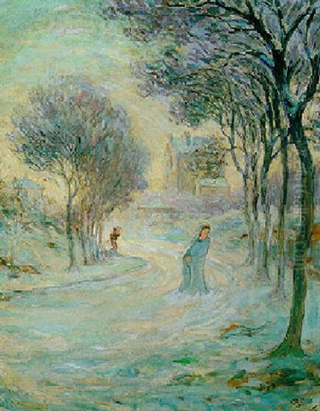 Paysage De Neige En Ile De France by Claude Emile Schuffenecker