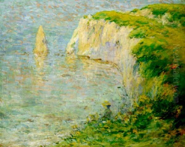 Cliffs At Etretat Oil Painting by Claude Emile Schuffenecker