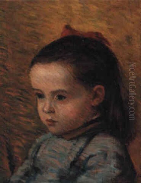 Portrait De Jeanne Josephine Schuffenecker Oil Painting by Claude Emile Schuffenecker