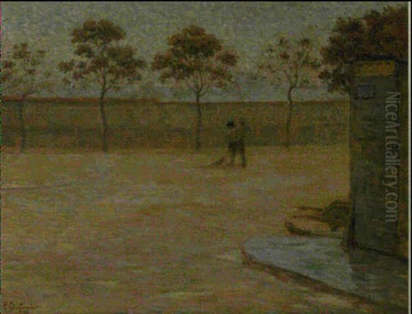 A L'entree Du Parc Oil Painting by Claude Emile Schuffenecker