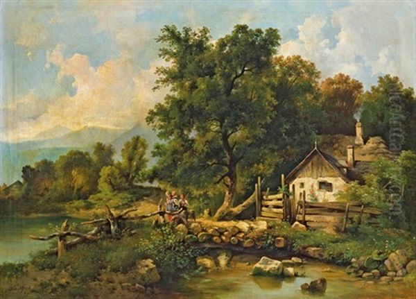 Landliche Idylle Oil Painting by Dominik Schufried