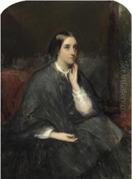 Alethea Buchanan Coleridge Mrs Mackarness Oil Painting by William Boxall