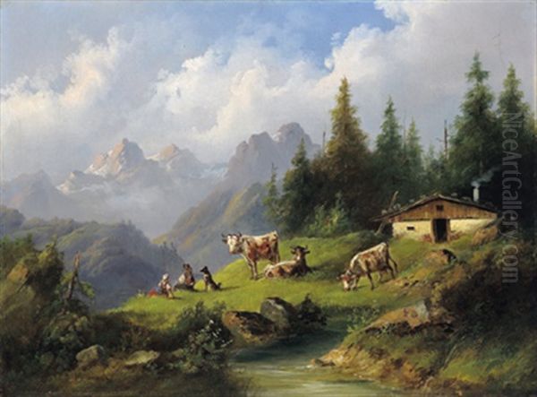 Landliche Idylle Oil Painting by Dominik Schufried