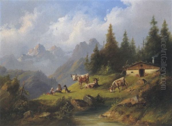 Landliche Idylle Oil Painting by Dominik Schufried