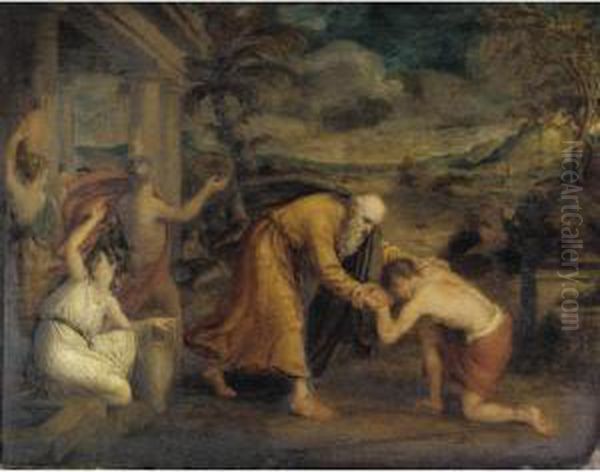 The Return Of The Prodigal Son Oil Painting by William Boxall