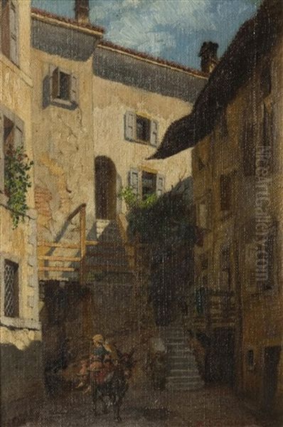 Motiv Aus Torbole Oil Painting by Willibald Schulmeister