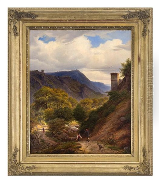 Romantische Landschaft Oil Painting by Arnold Schulten