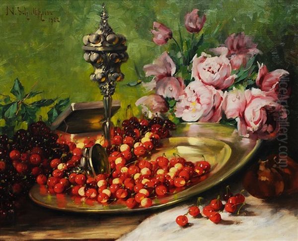 Still Life With Cherries by Nathalie Schultheiss