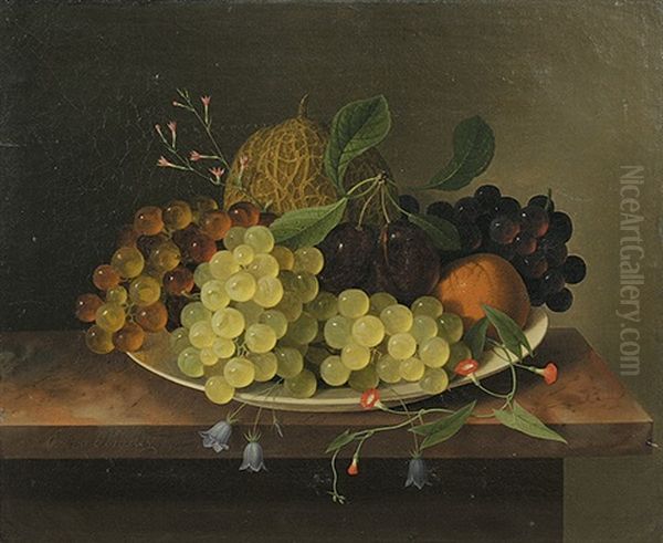 Fruchtestilleben Oil Painting by Erdmann Schultz