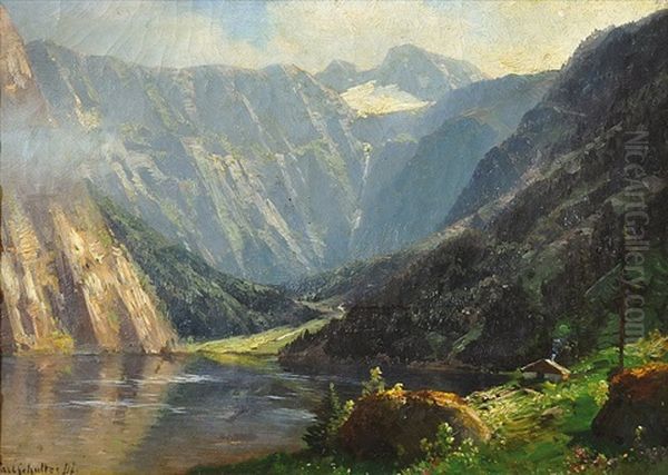 Podhorske Jezero Oil Painting by Karl Schultze