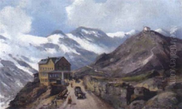 Am Sankt Gotthard Pass In Der Schwiez Oil Painting by Karl Schultze