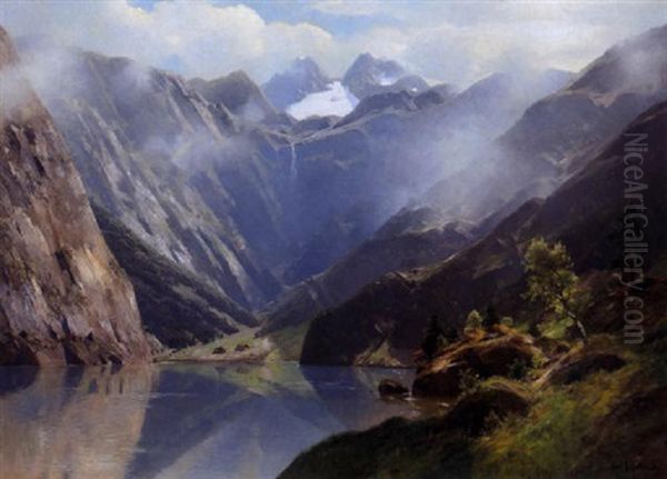 Der Konigssee Oil Painting by Karl Schultze