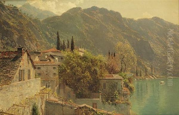 Lago Di Lecco, Bei Varenna Oil Painting by Robert Schultze