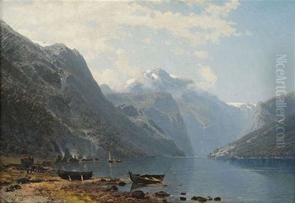 Weite Fjordlandschaft Oil Painting by Robert Schultze