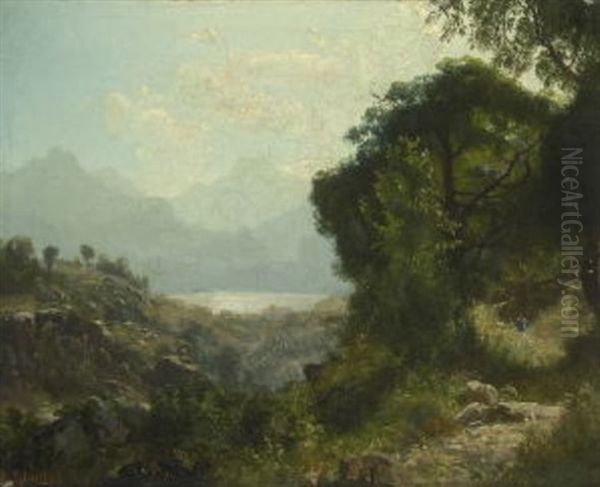 Waldlandschaft Oil Painting by Robert Schultze