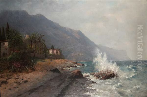 Die Riviera Di Ponente Oil Painting by Robert Schultze