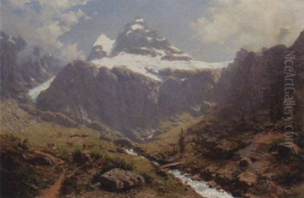 Hochbirgslandschaft Oil Painting by Robert Schultze