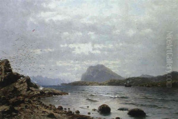 Storefjord Bei Aalesung (norwegen) Oil Painting by Robert Schultze