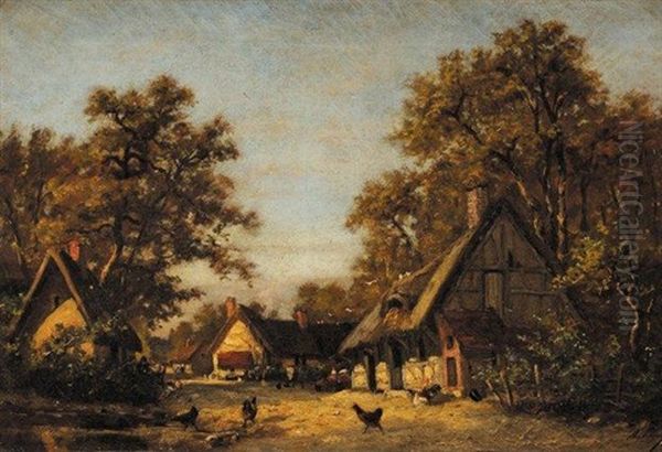 Le Hameau Oil Painting by Adrien Schulz