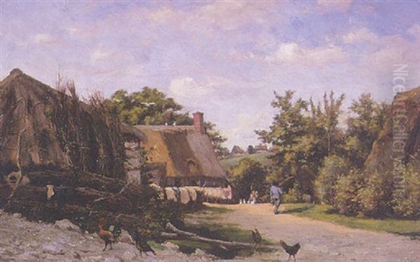 La Mare Aux Fees, Fontainebleau Oil Painting by Adrien Schulz