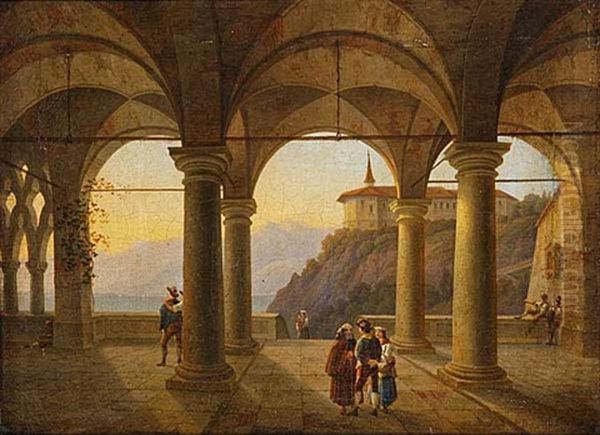 In Northern Italy Oil Painting by Alois Gustav Schulz