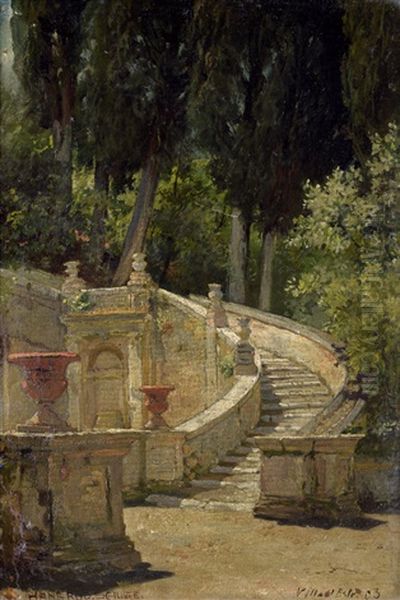 Treppenaufgang Im Park Der Villa D'este by Hans Rudolf Schulze