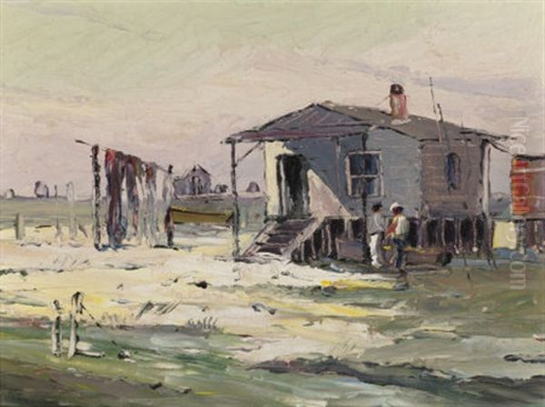 Fisherman Shack Oil Painting by Paul Schumann