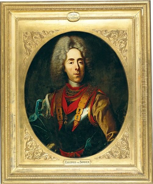 Bildnis Des Kaiserlichen Generalfeldmarschalls Prinz Eugen Von Savoyen (1663-1736) Oil Painting by Jacob van Schuppen