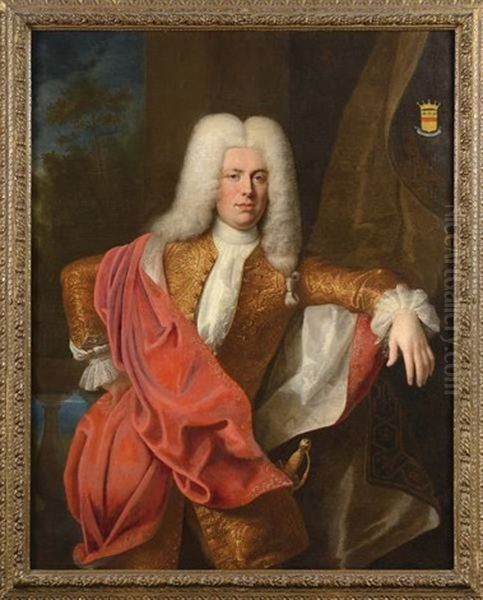 Portrait De William De Munck Oil Painting by Jacob van Schuppen