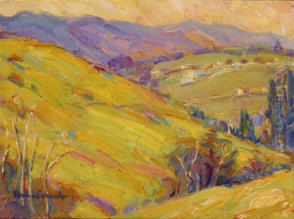 Golden Hills, California Oil Painting by Donna N. Schuster