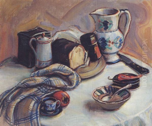 The Breakfast Table Oil Painting by Donna N. Schuster