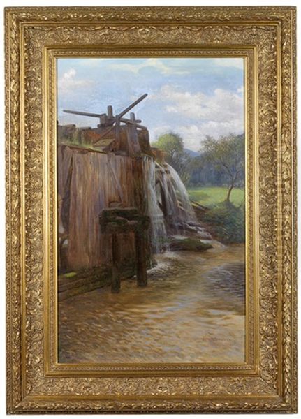 Alte Wehr Oil Painting by Karl Maria Schuster