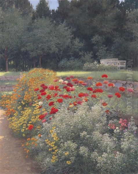 Garten Oil Painting by Karl Maria Schuster