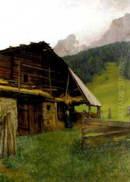 Sommertag In Der Ramsau Oil Painting by Karl Maria Schuster