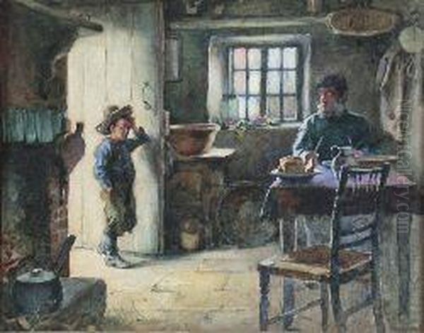 At The Cottage Door Oil Painting by Alexander Stuart Boyd