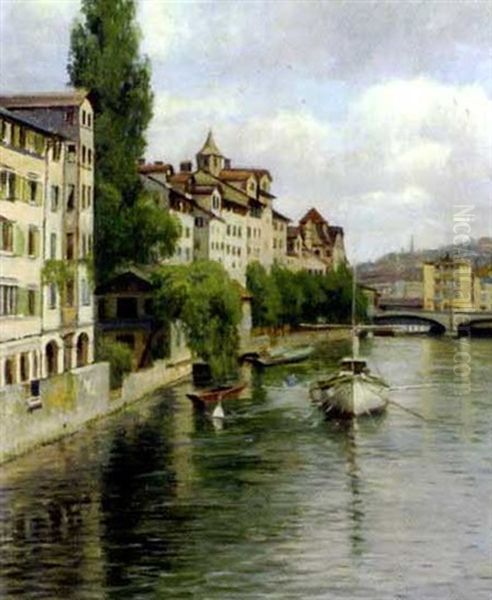 Zurich Oil Painting by Karl Maria Schuster