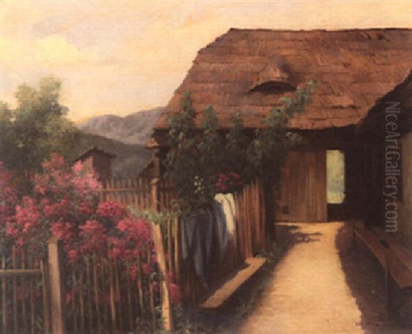 Bauerngarten Oil Painting by Karl Maria Schuster