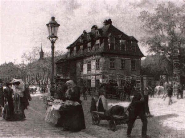 Das Backenhausl In Der Wahringer Strasse Oil Painting by Karl Maria Schuster