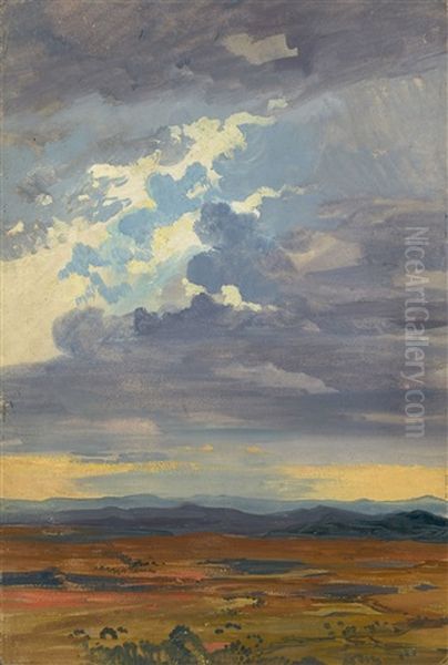 Evening In The Campagna Oil Painting by Rudolf Schuster