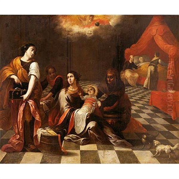 Nacimiento De La Virgen Oil Painting by Cornelis Schut III