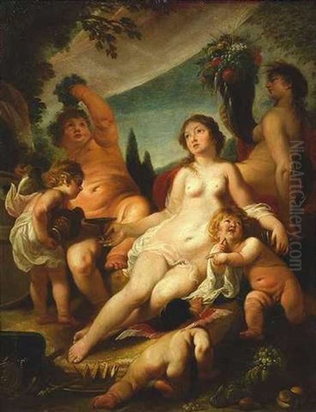 Bacchus, Ceres Und Pomona Oil Painting by Cornelis Schut the Elder