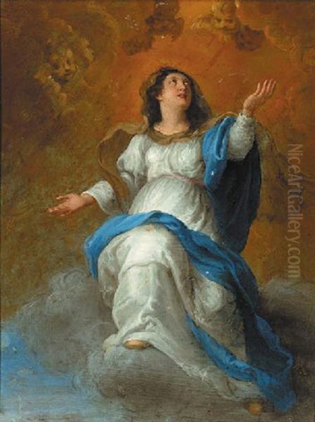 The Assumption Of The Virgin Oil Painting by Cornelis Schut the Elder