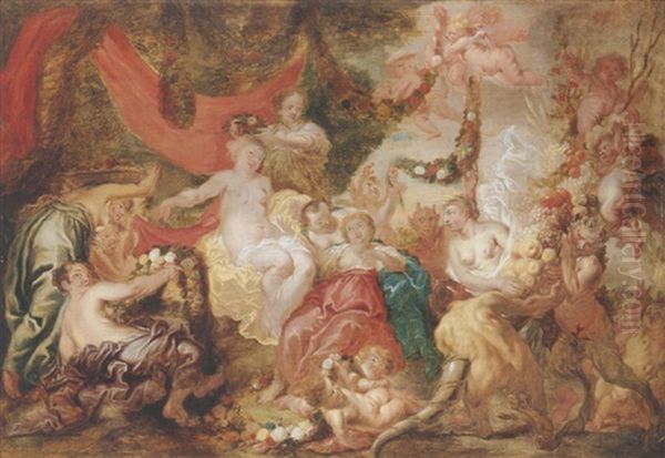 An Allegory Of Abundance Oil Painting by Cornelis Schut the Elder