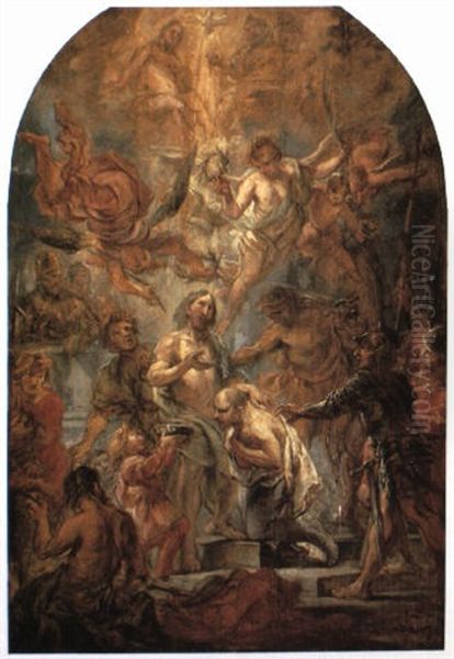 Allegory Of The Baptism Of A Saint Oil Painting by Cornelis Schut the Elder