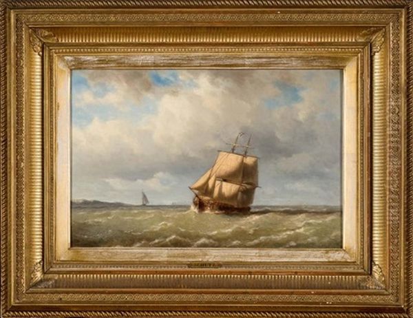 Marine Oil Painting by Johannes Frederick Schuetz