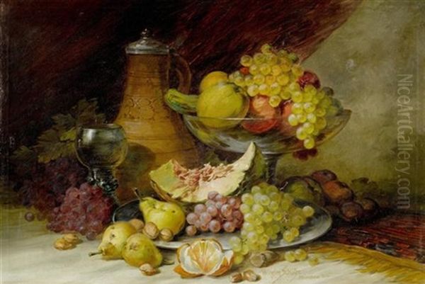 Fruchtestilleben Oil Painting by Wilhelm Schuetze