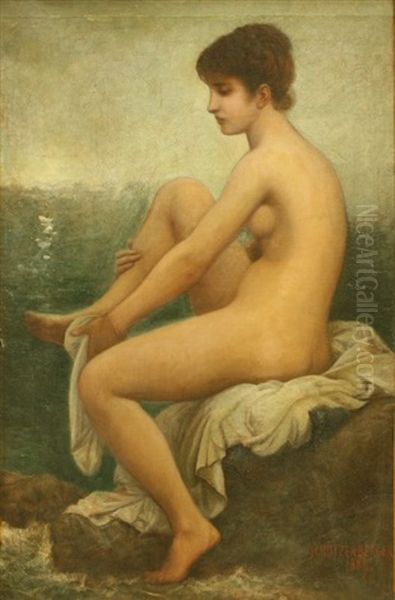 Baigneuse Oil Painting by Louis Frederic Schuetzenberger