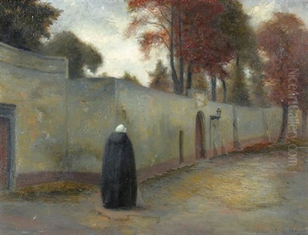 Le Mur Du Seminaire Oil Painting by Paul Rene Schuetzenberger