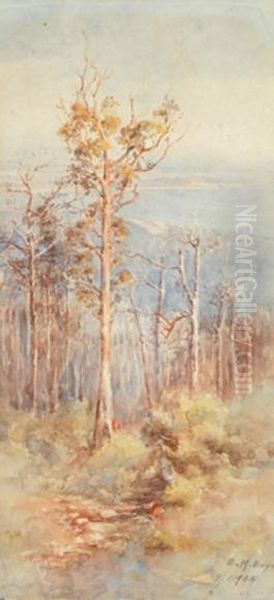 Coastal Landscape Oil Painting by Emma Minnie Boyd